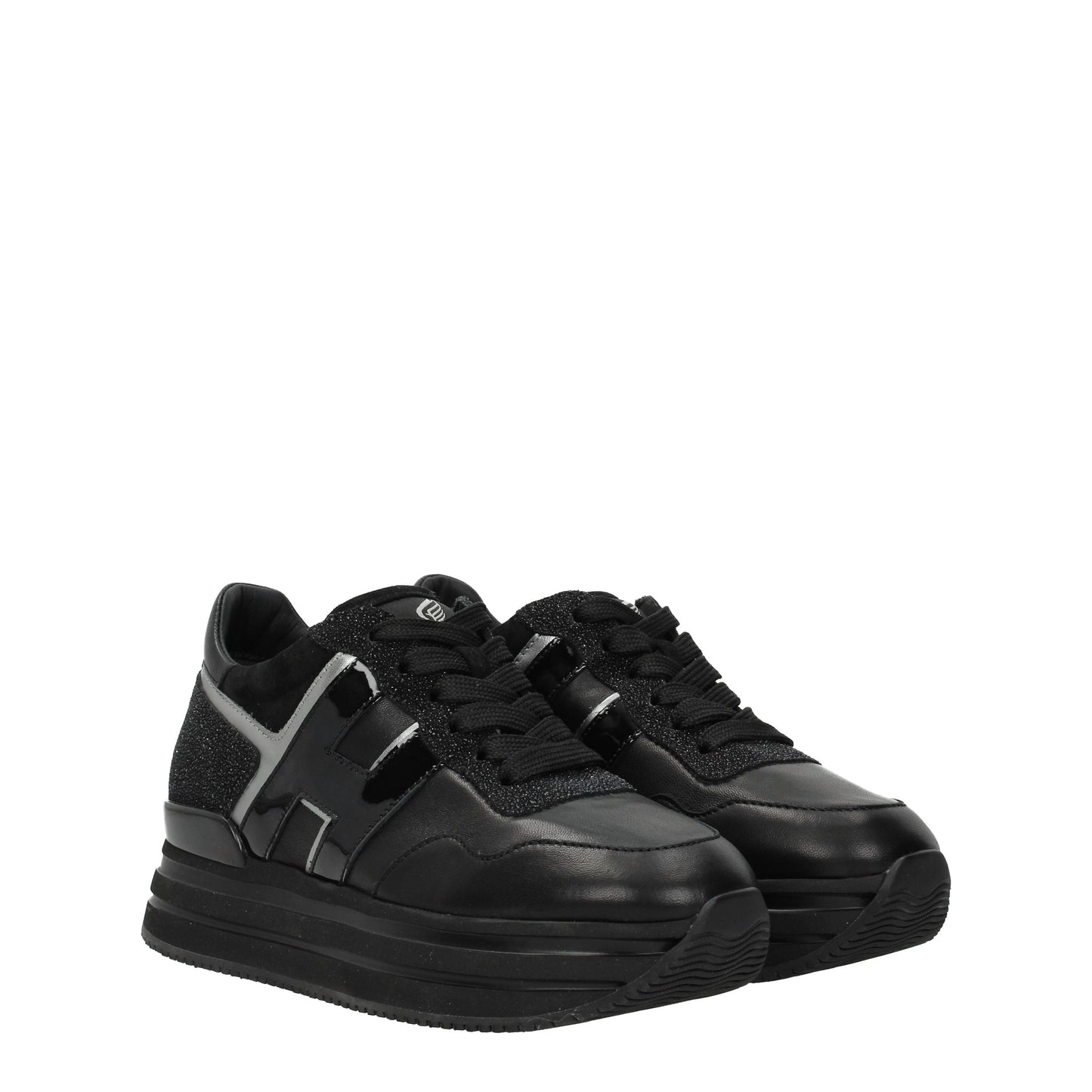 Hogan Women's Sneakers in Leather Black