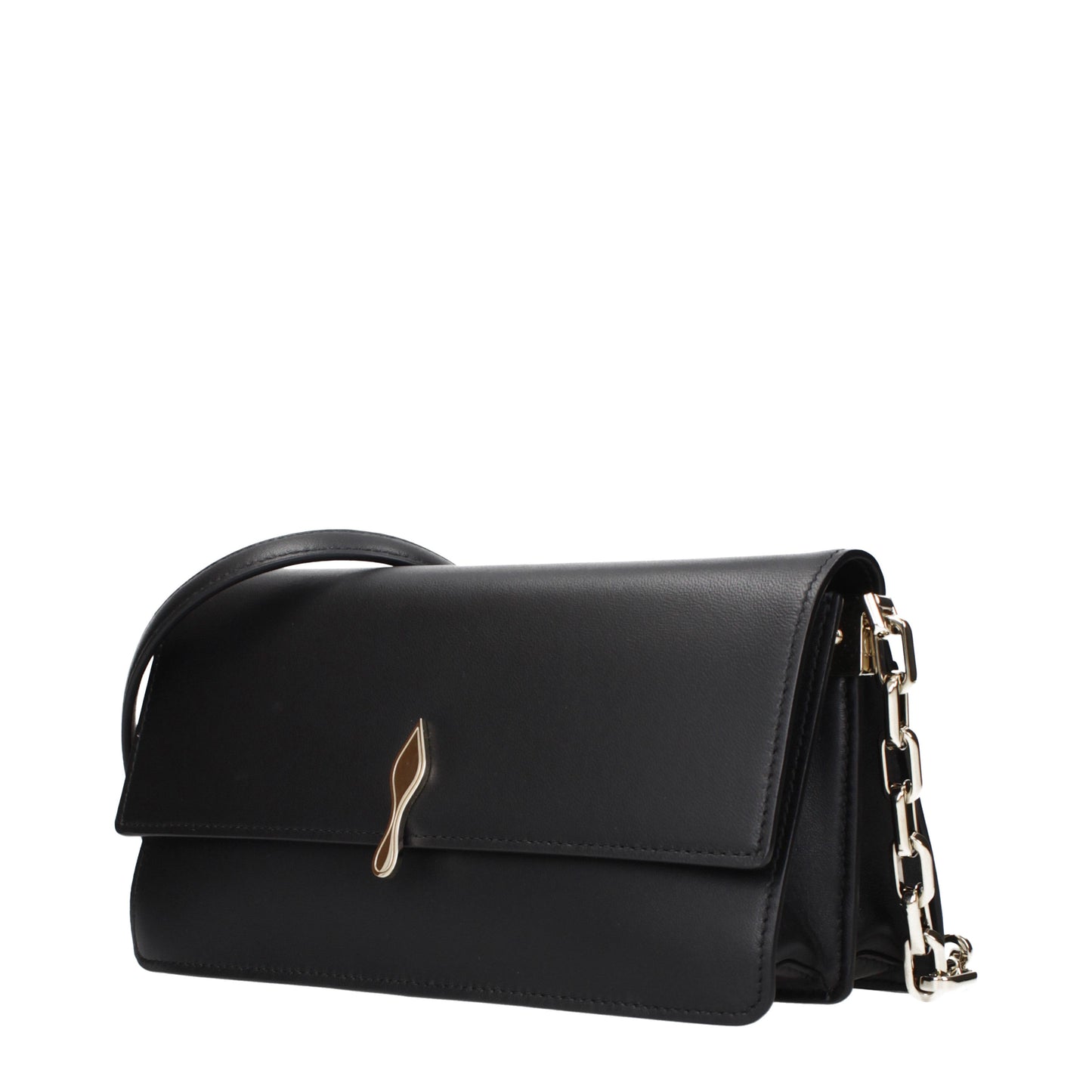 Louboutin Crossbody Bags Women Leather Black