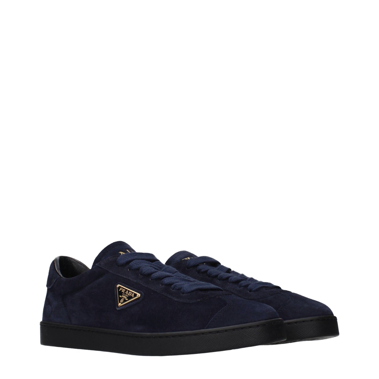 Prada Sneakers Men Suede Blue