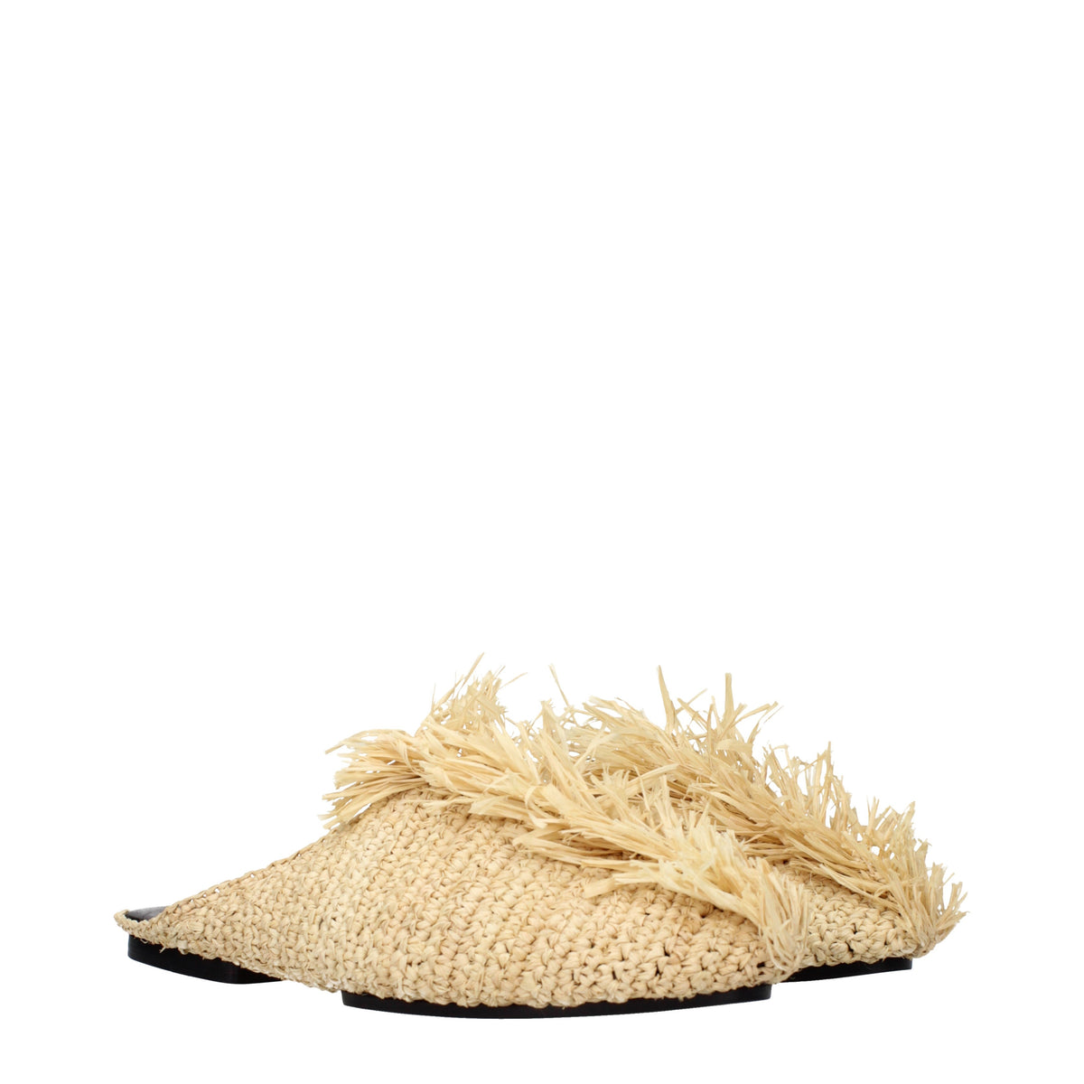 Jil Sander Slippers and Clogs Women Raffia Beige