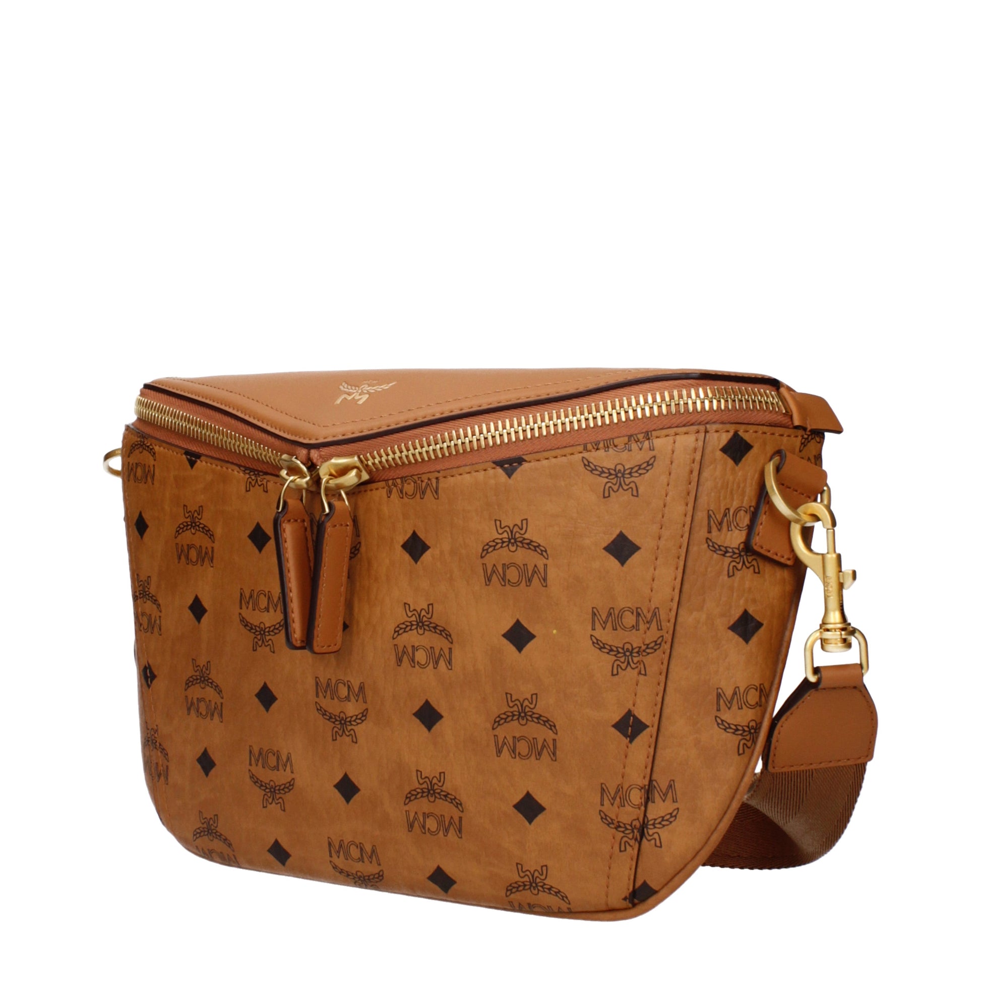 MCM Crossbody Bags Women Fabric  Brown/Cognac