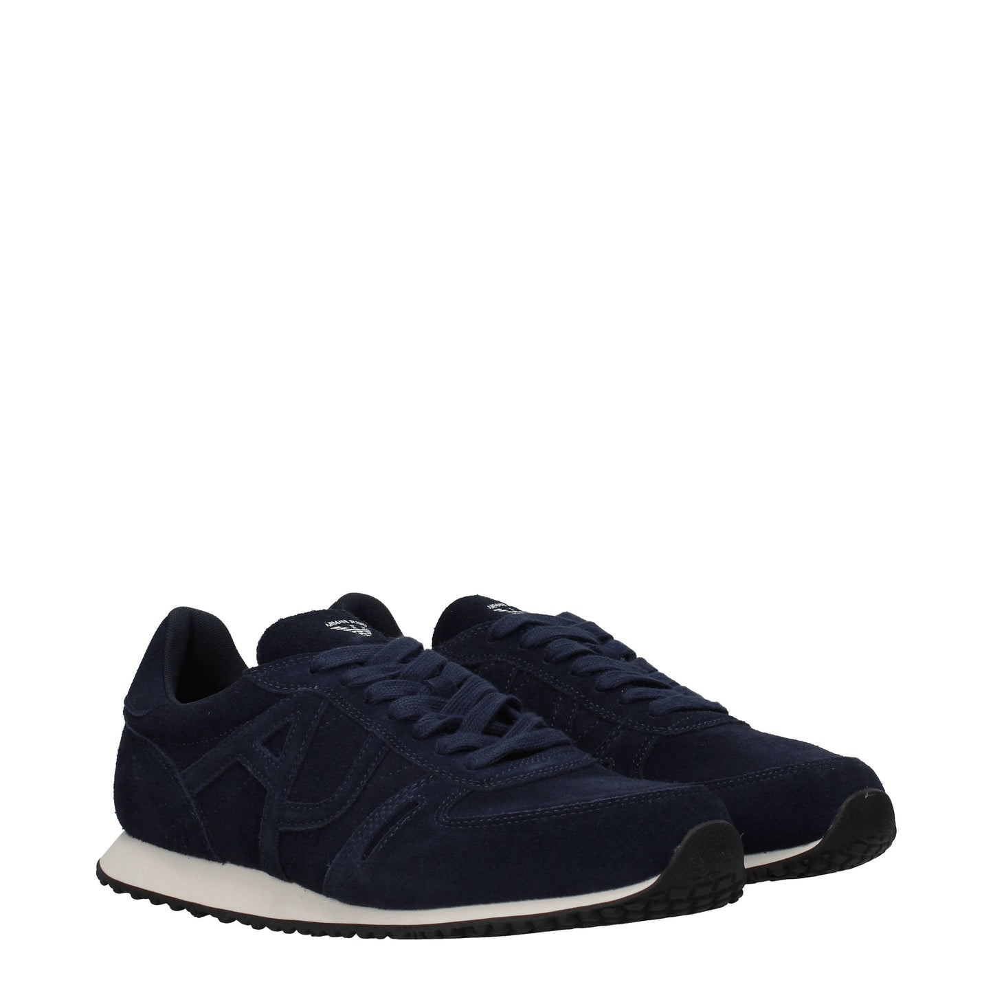 Armani Jeans Men's Sneakers in Suede Blue