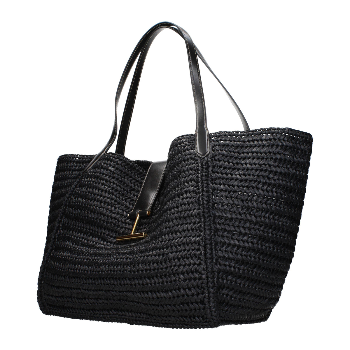Tom Ford Shoulder Bags Women Raffia Black