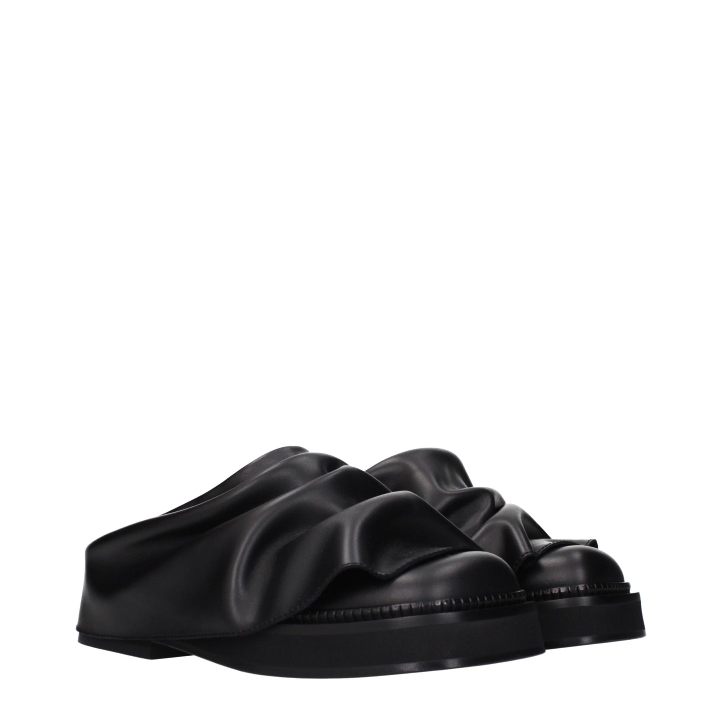 The Attico Slippers and Clogs Women Leather Black