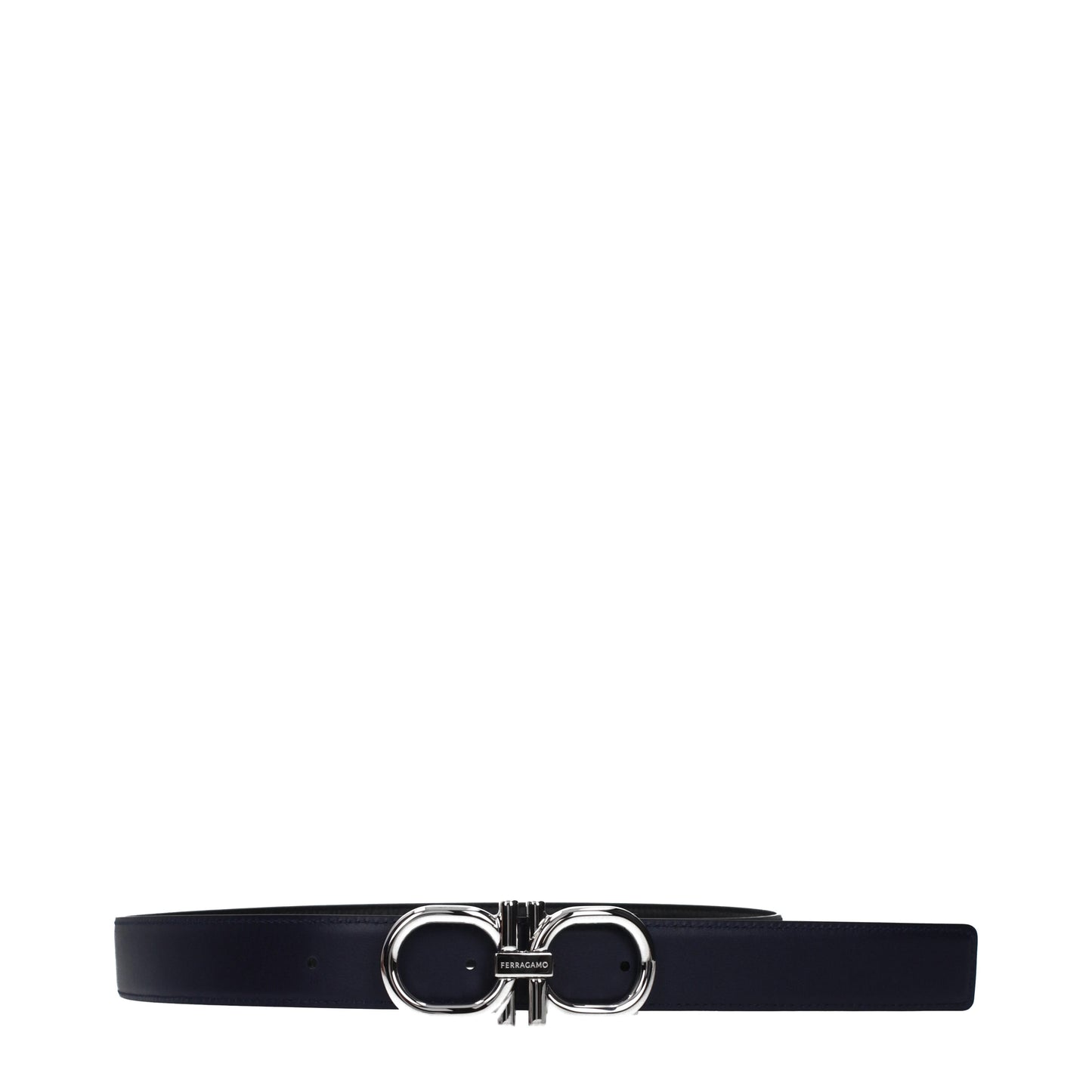 Salvatore Ferragamo Belts Men Leather Black/Midnight Blue