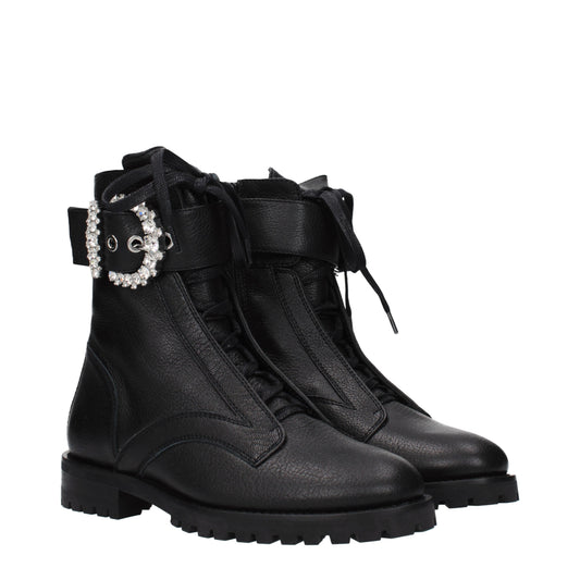 Jimmy Choo Ankle Boots Women Leather Black