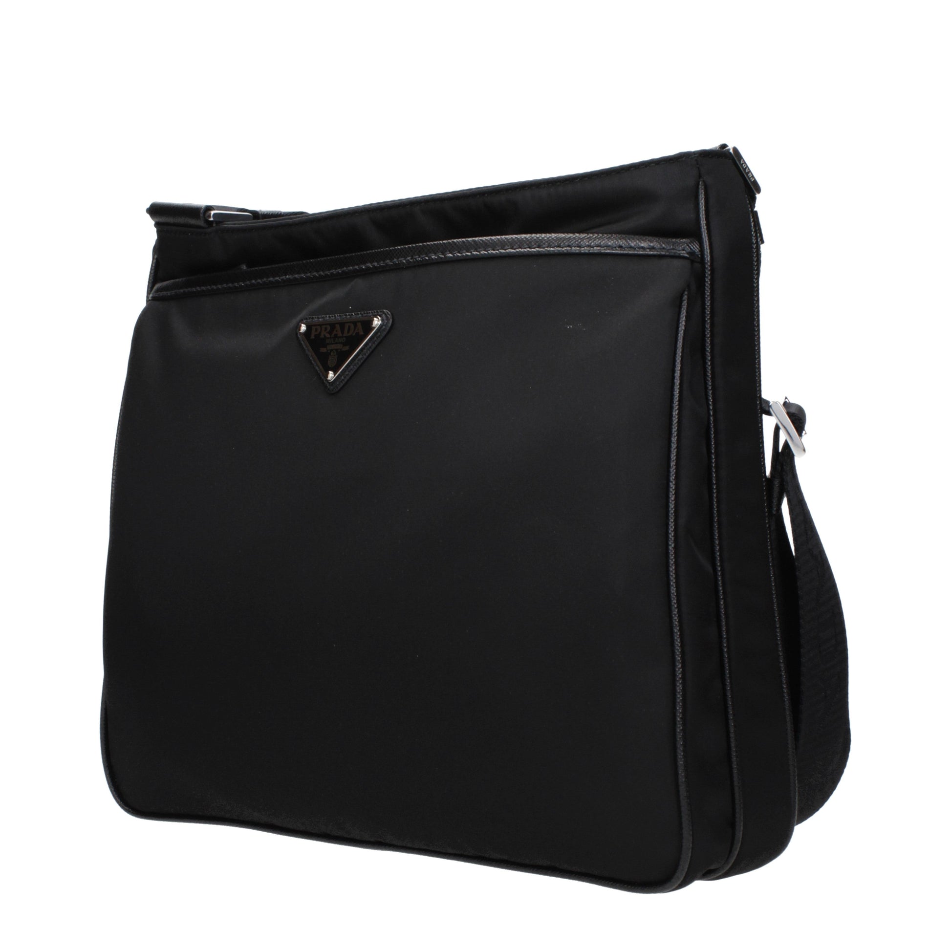 Prada Crossbody Bags Men Fabric  Black