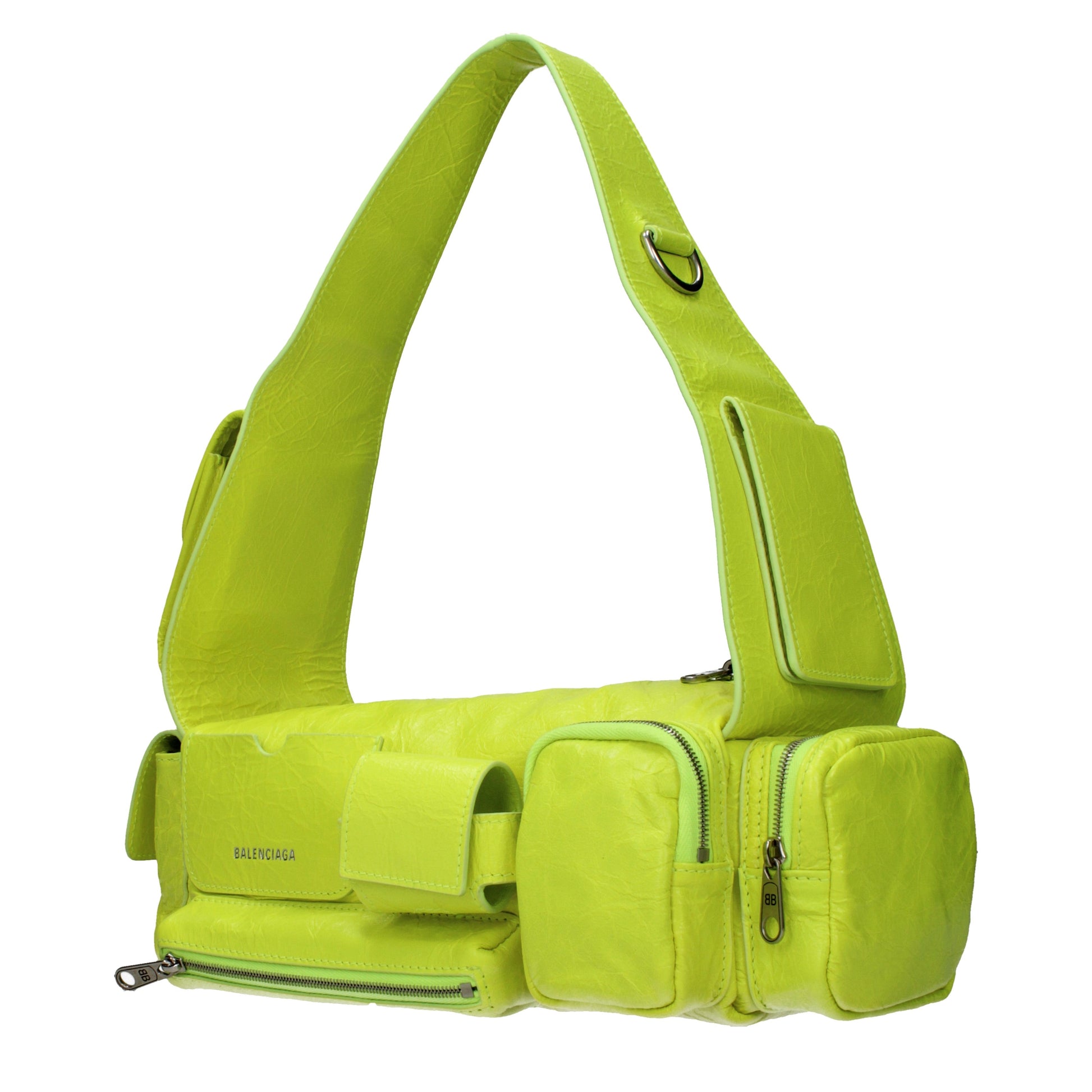 Balenciaga Shoulder Bags Women Leather Yellow/Fluo Yellow