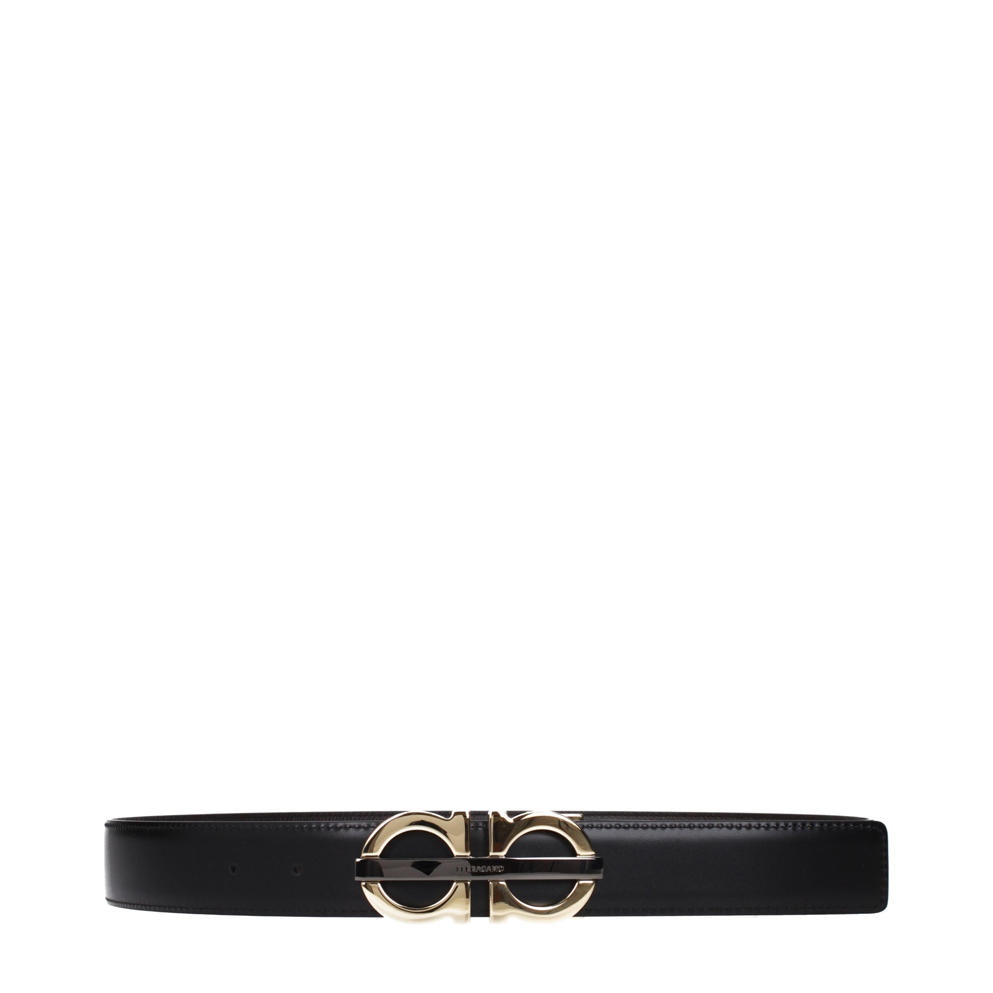 Salvatore Ferragamo Belts Men Leather Brown/Black