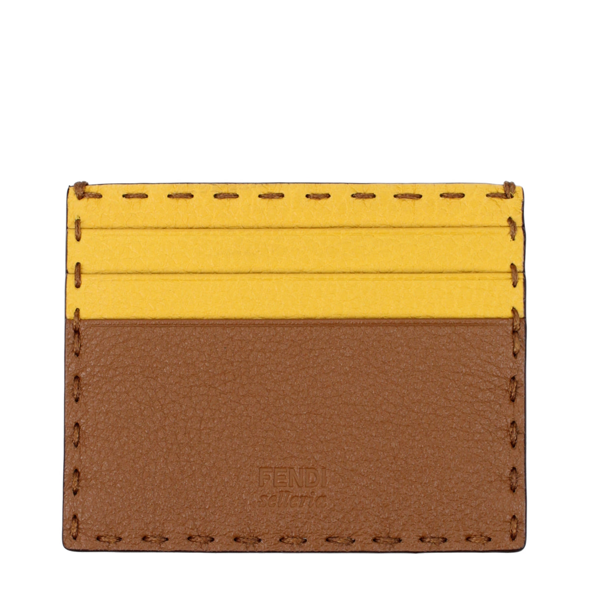 Fendi Document Holders Men Leather Brown/Sun