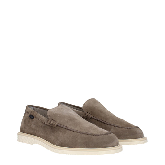 Hogan Men's Loafers in Suede Brown/Swamp