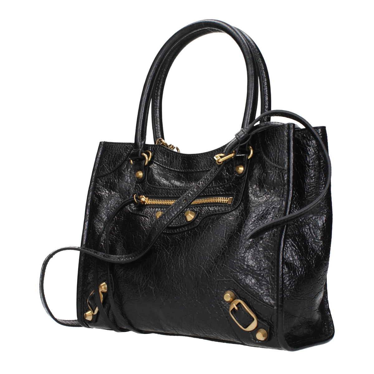 Balenciaga Handbags Women Leather Black