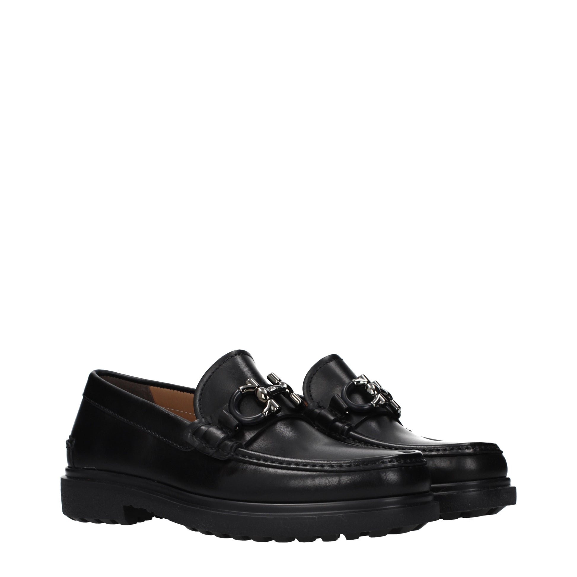 Salvatore Ferragamo Loafers Men Leather Black