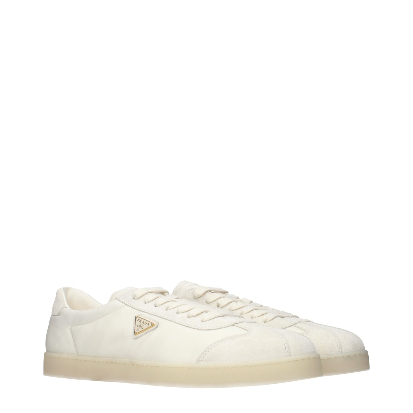 Prada Sneakers Men Fabric  White/Ivory