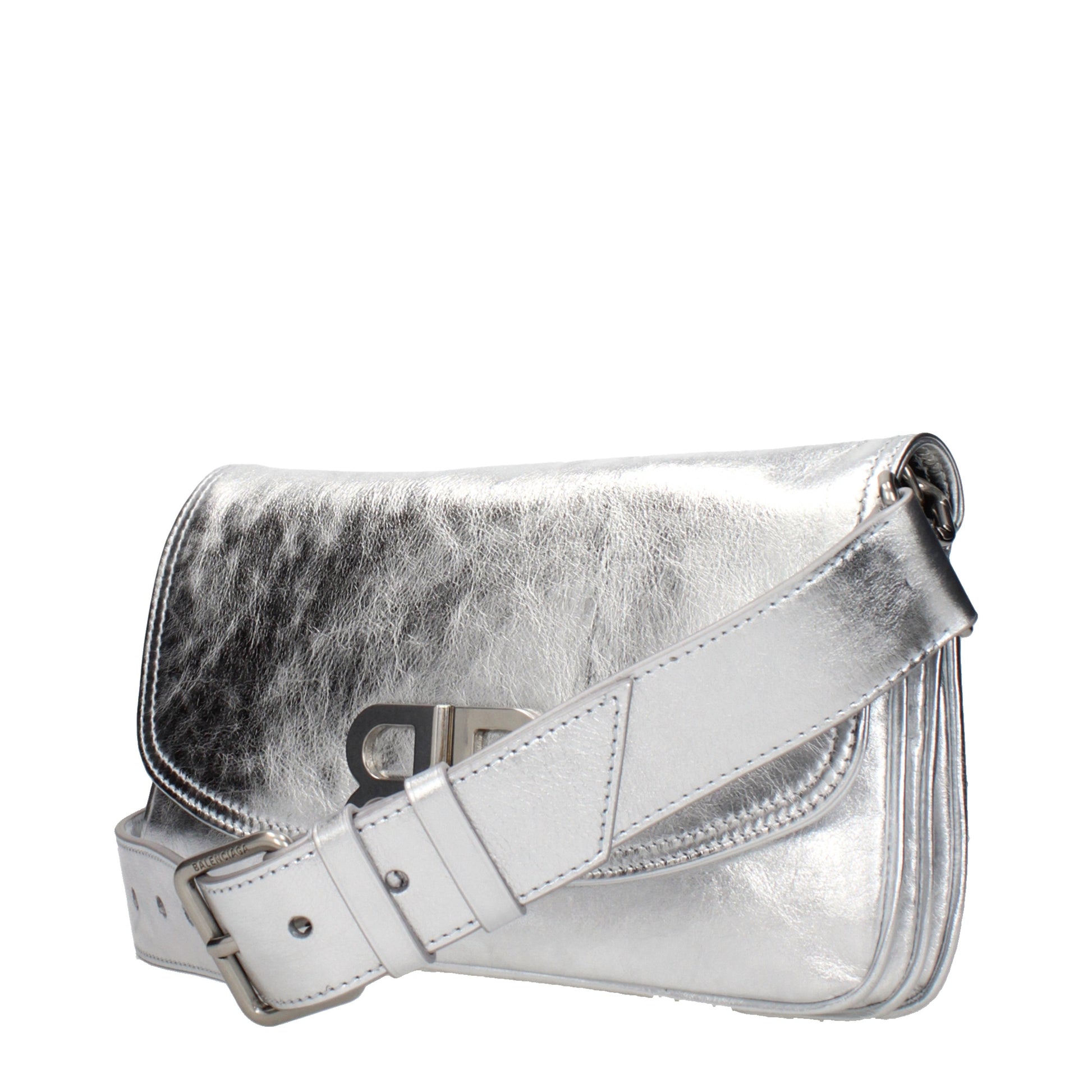 Balenciaga Handbags Women Leather Silver
