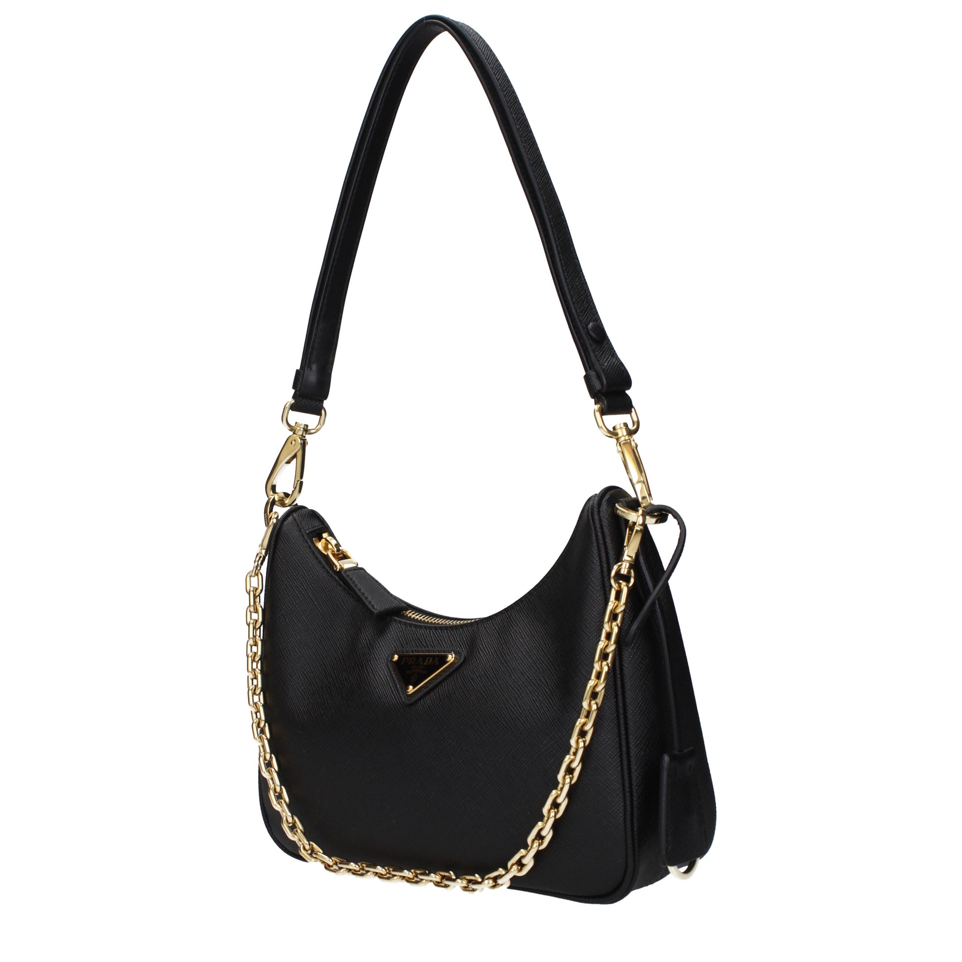 Prada Shoulder Bags Women Leather Black