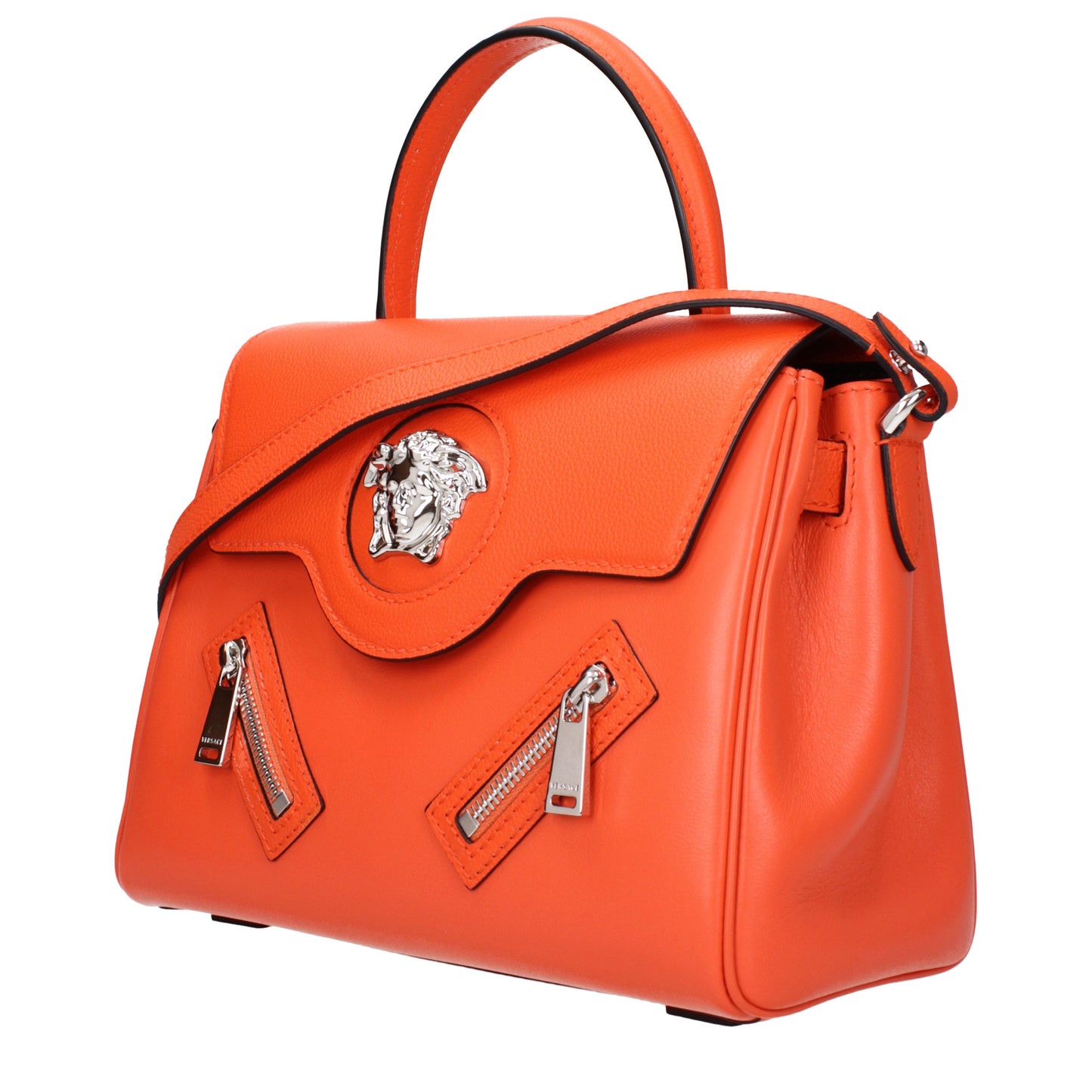 Versace Handbags Women Leather Orange/Spritz