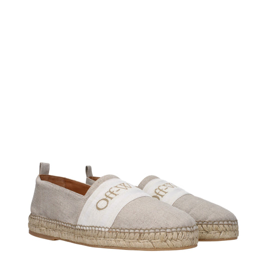 Off-White Men's Espadrilles in Linen Beige