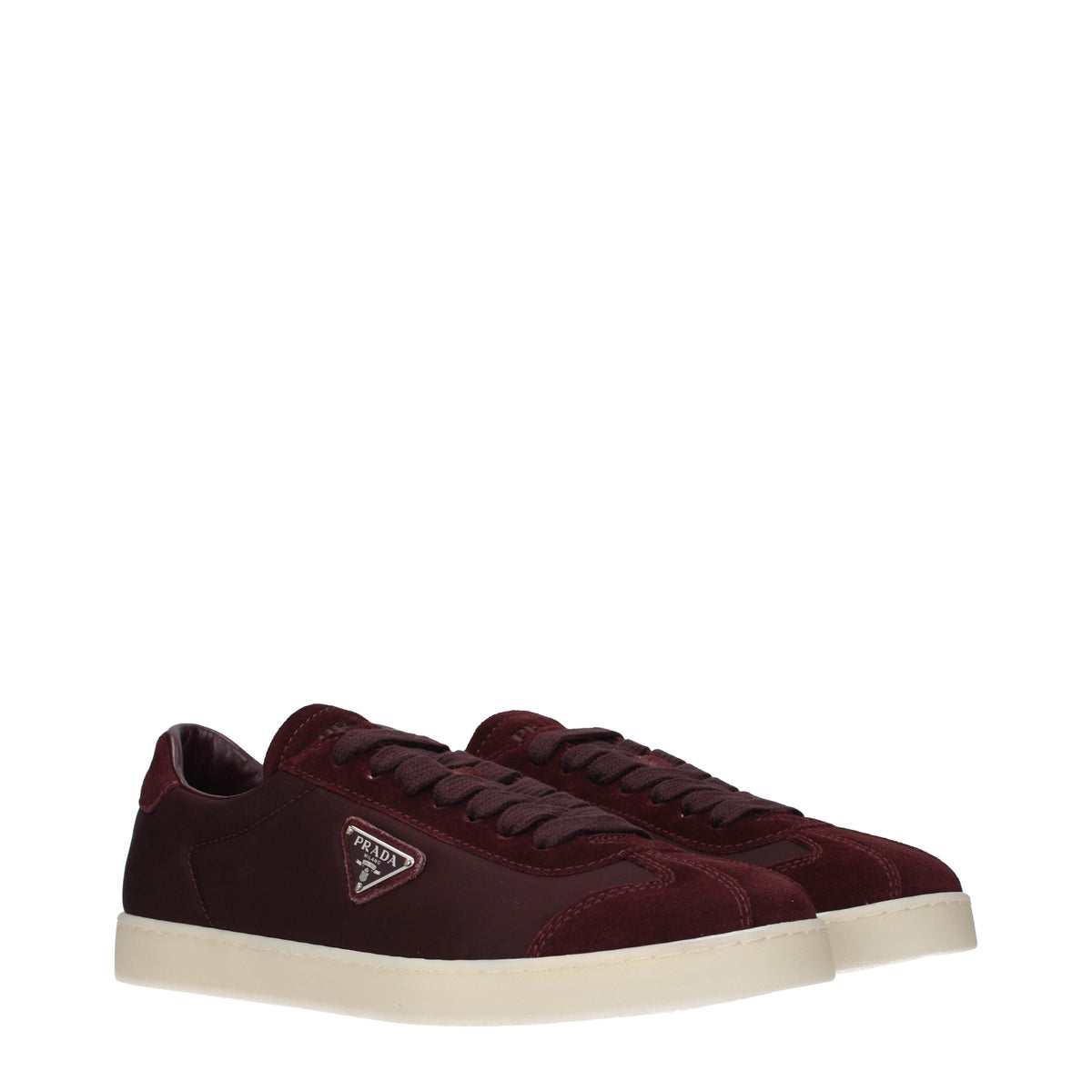 Prada Sneakers Men Fabric  Red/Bordeaux
