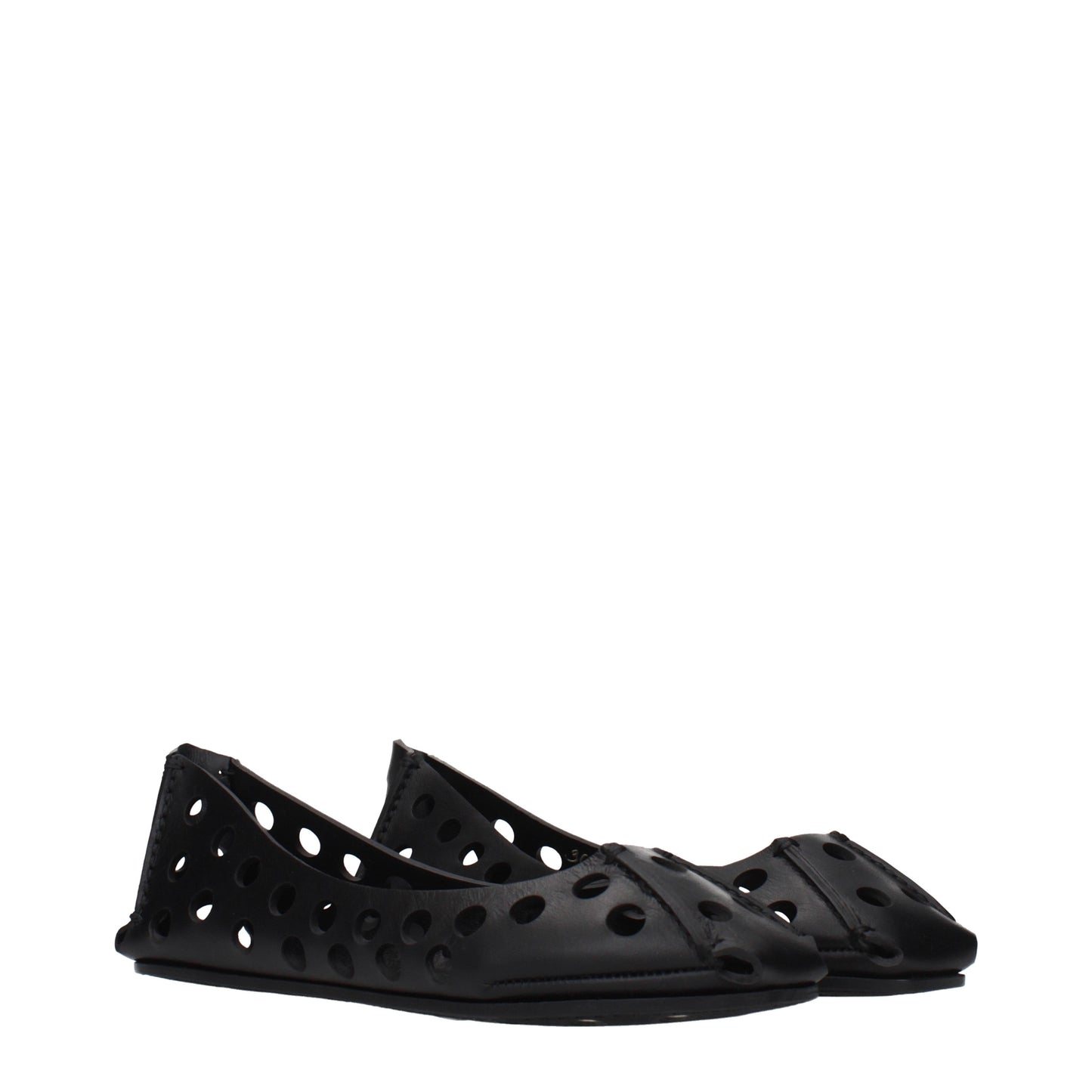 Alaia Ballet Flats Women Leather Black