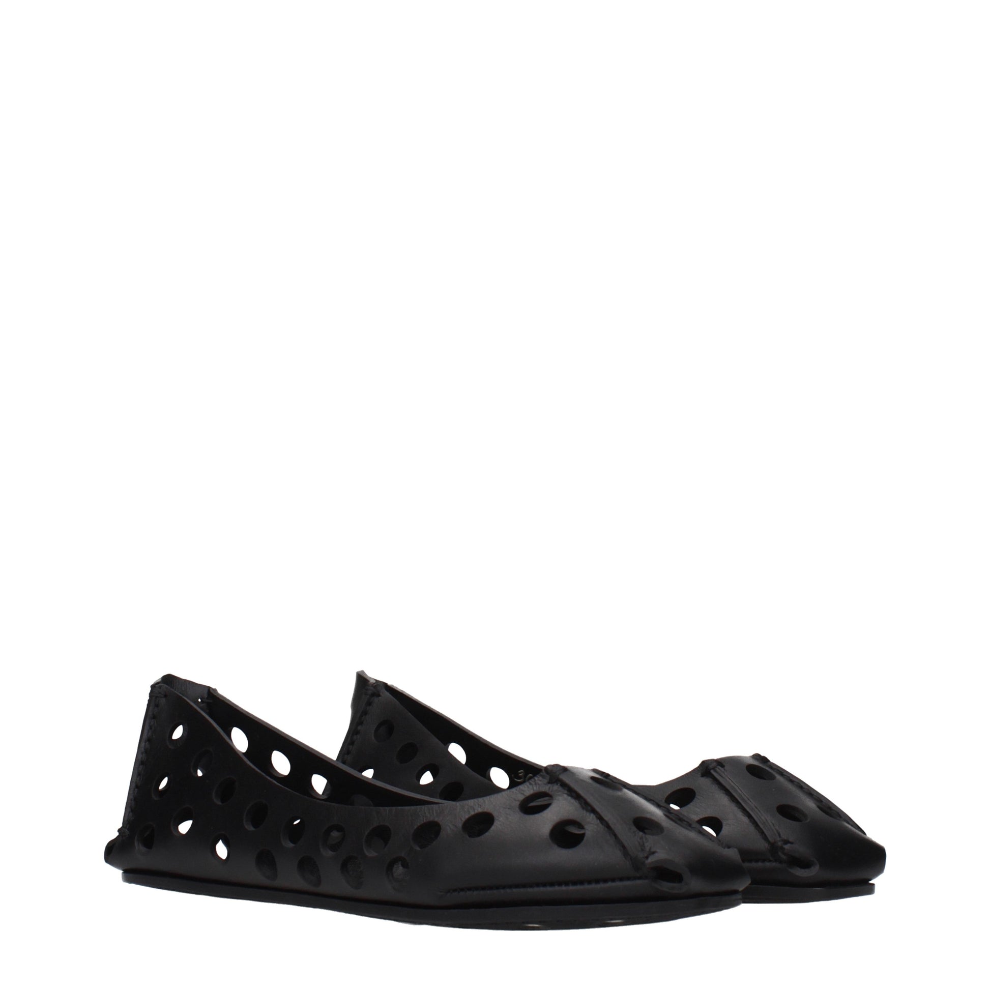 Alaia Ballet Flats Women Leather Black