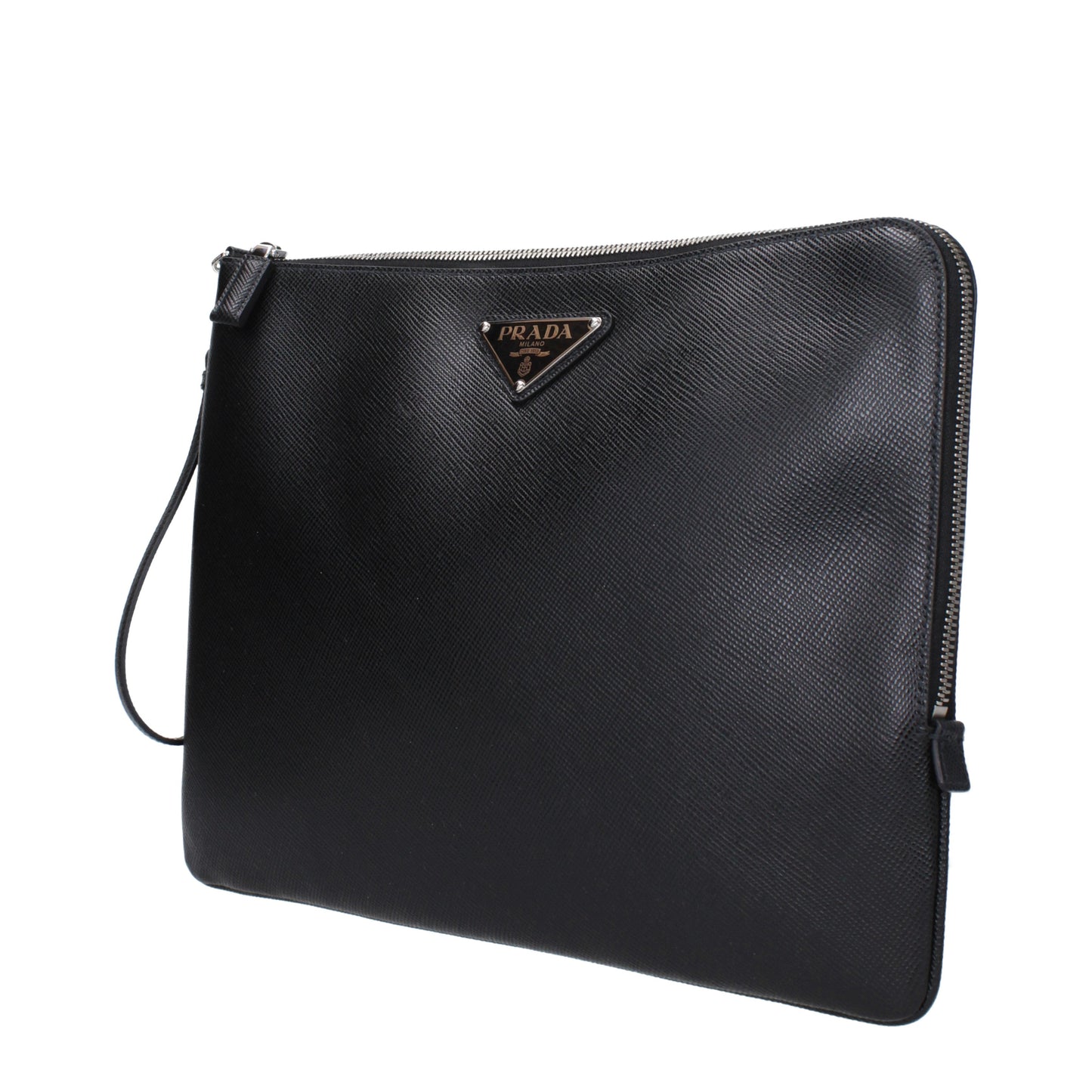 Prada Clutches Men Leather Black