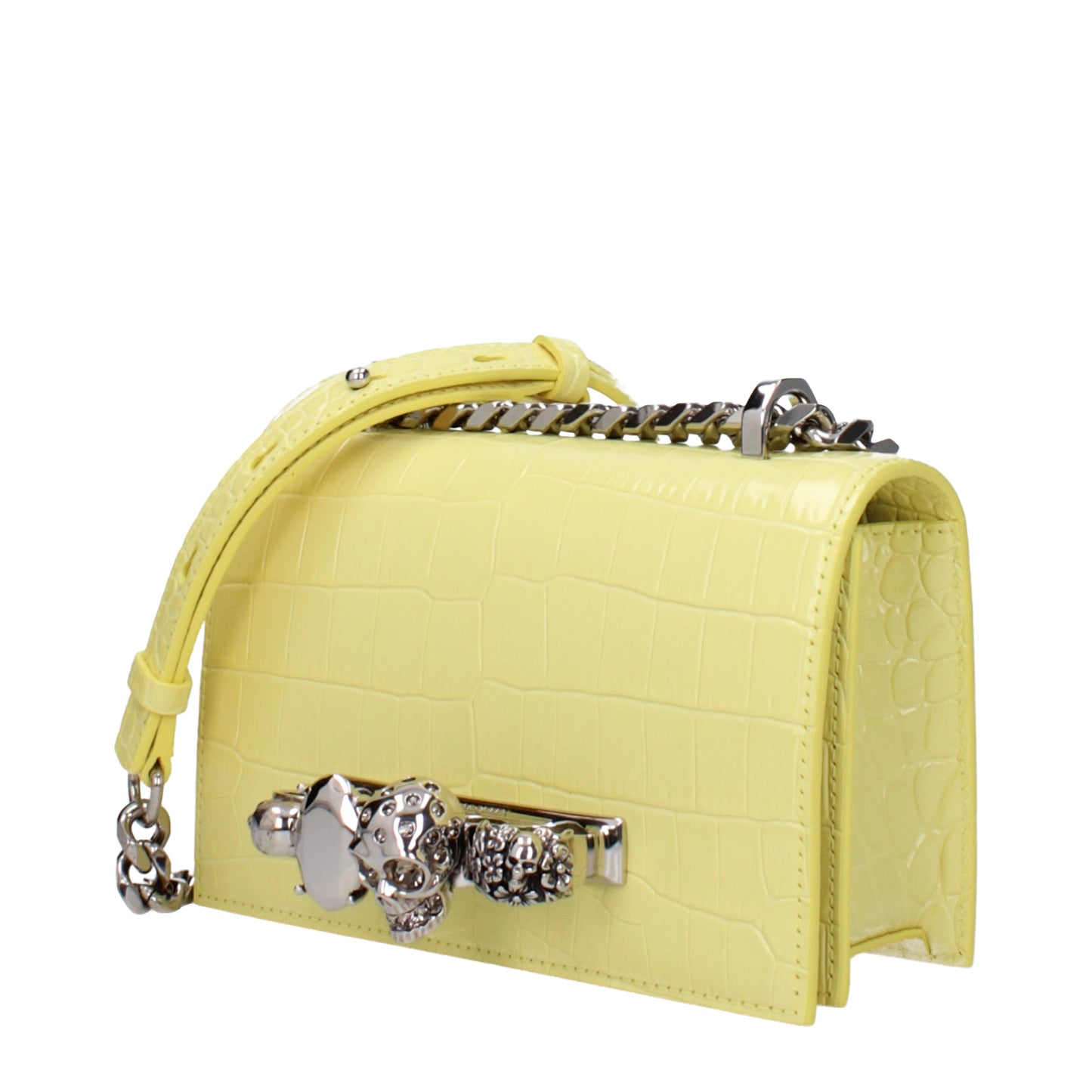 Alexander McQueen Crossbody Bags Women Leather Yellow/Pollen