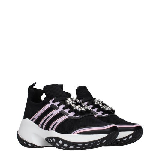 Roger Vivier Sneakers Women Fabric  Black/Lilac