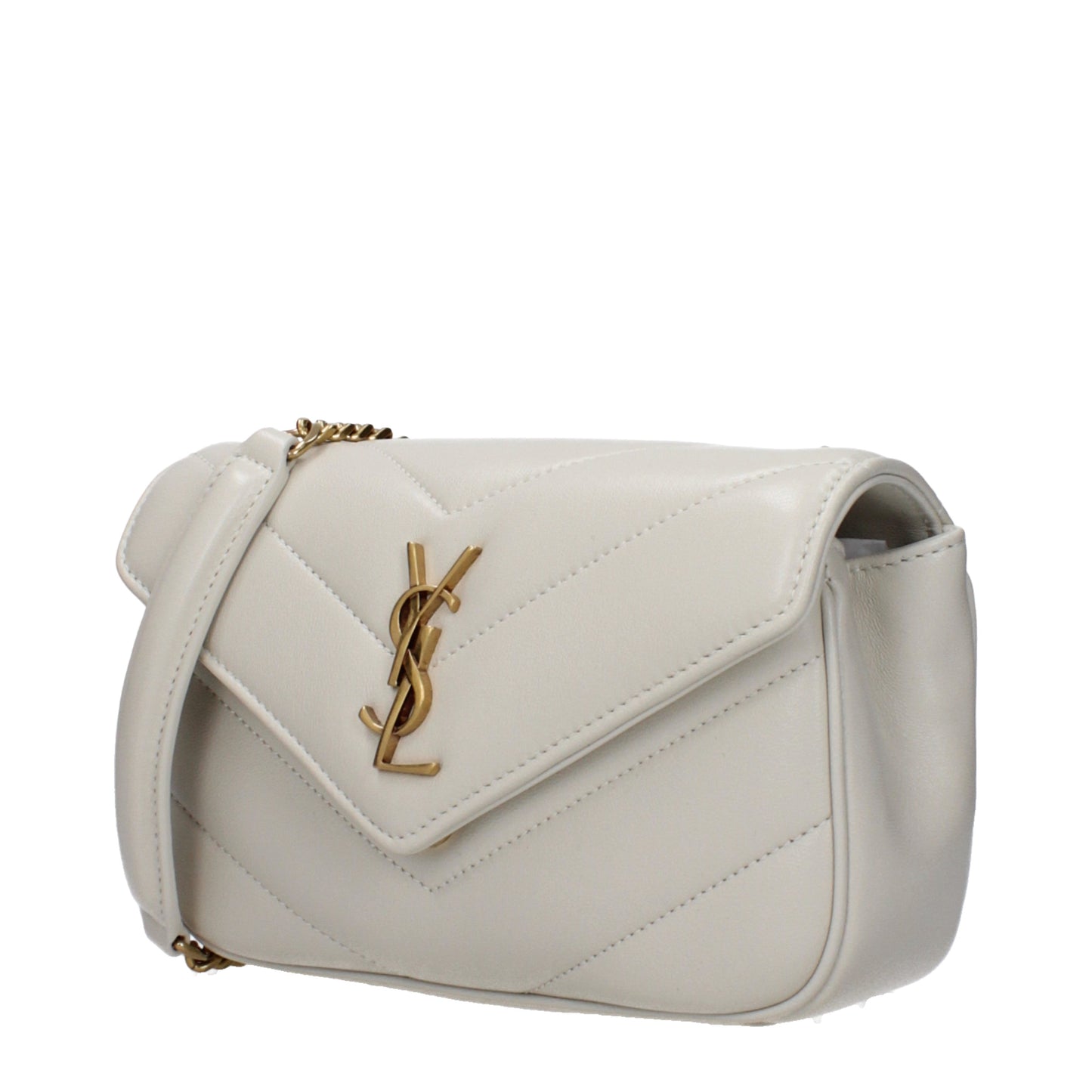Saint Laurent Women's Crossbody Bags Leather Cream