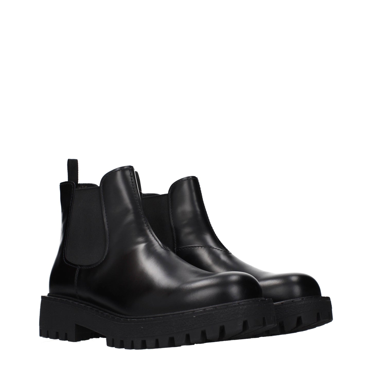 Prada Ankle Boots Men Leather Black