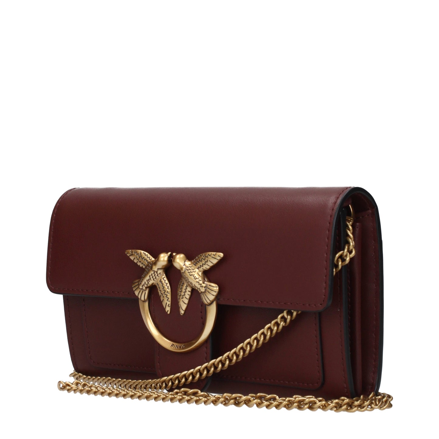 Pinko Clutches Women Leather Red/Burgundy