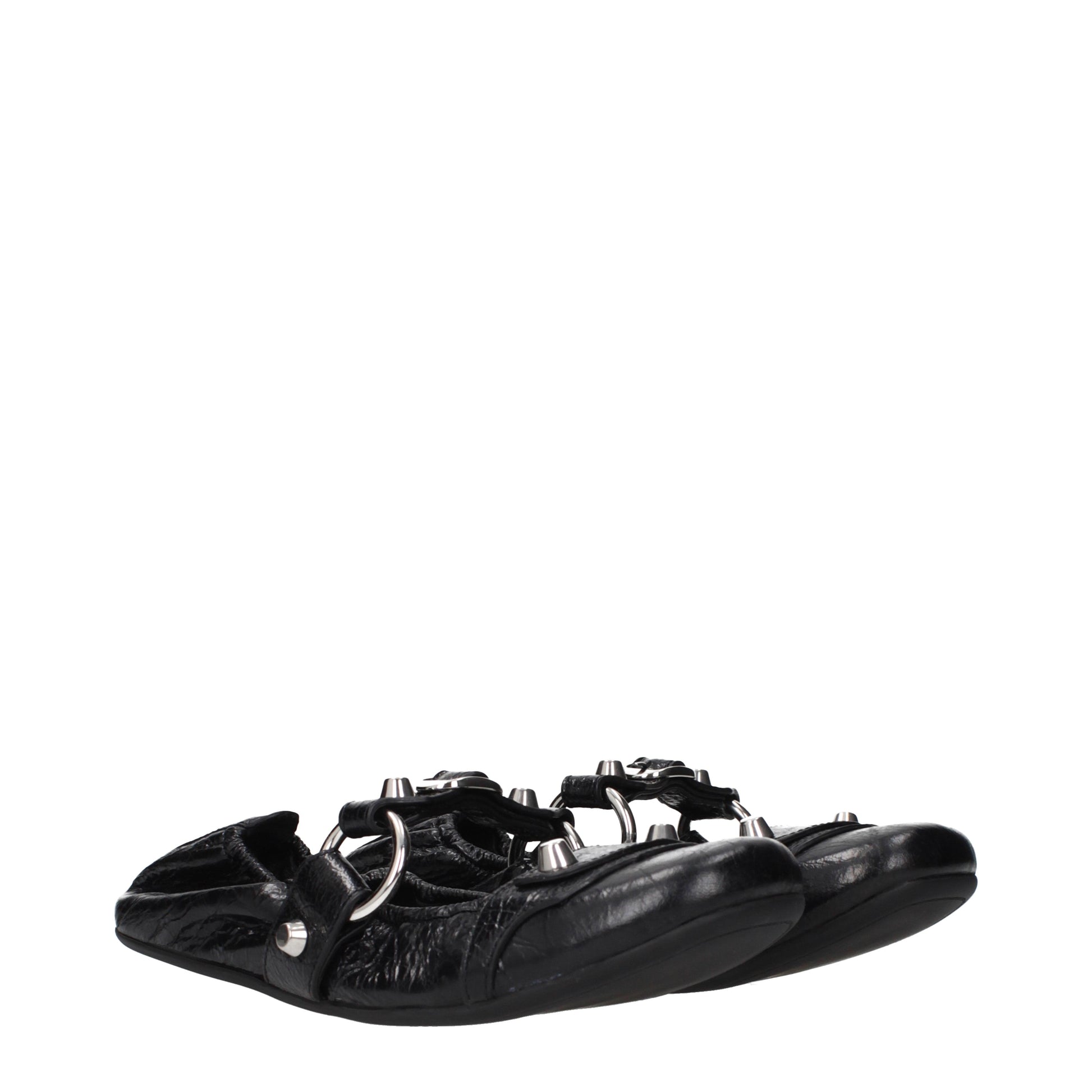 Balenciaga Ballet Flats Women Leather Black