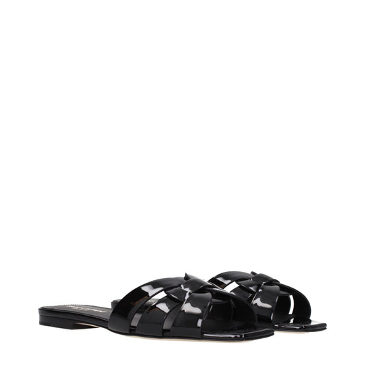 Saint Laurent Women's Slippers and Clogs Patent Leather