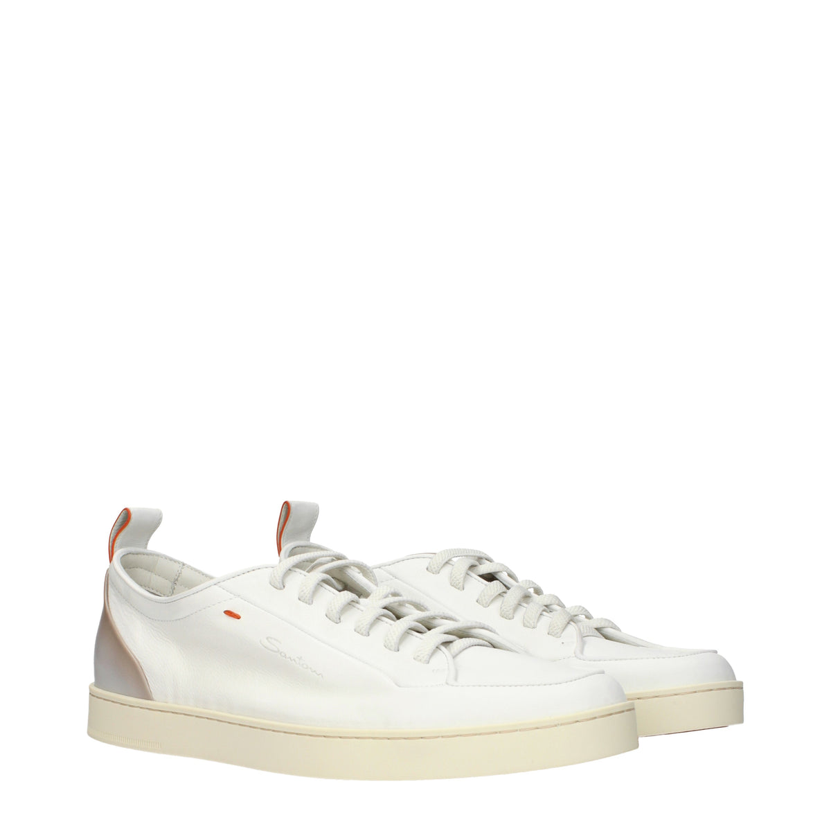 Santoni Sneakers Men Leather White