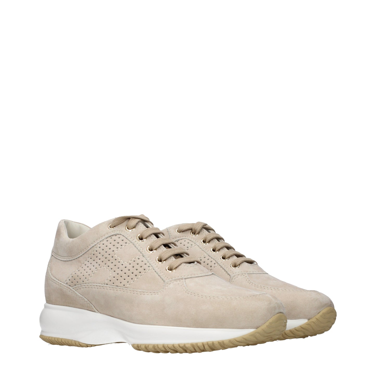 Hogan Sneakers Women Suede Beige