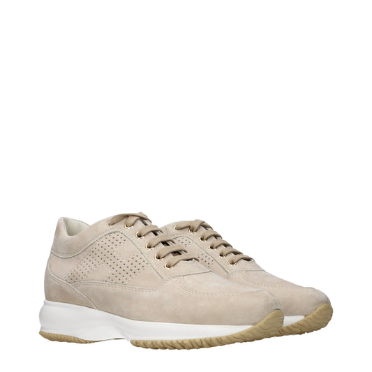 Hogan Sneakers Women Suede Beige