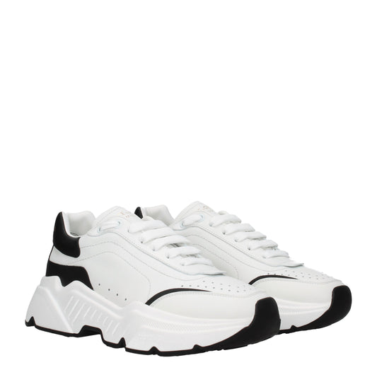 Dolce&Gabbana Men's Sneakers in Leather White/Black