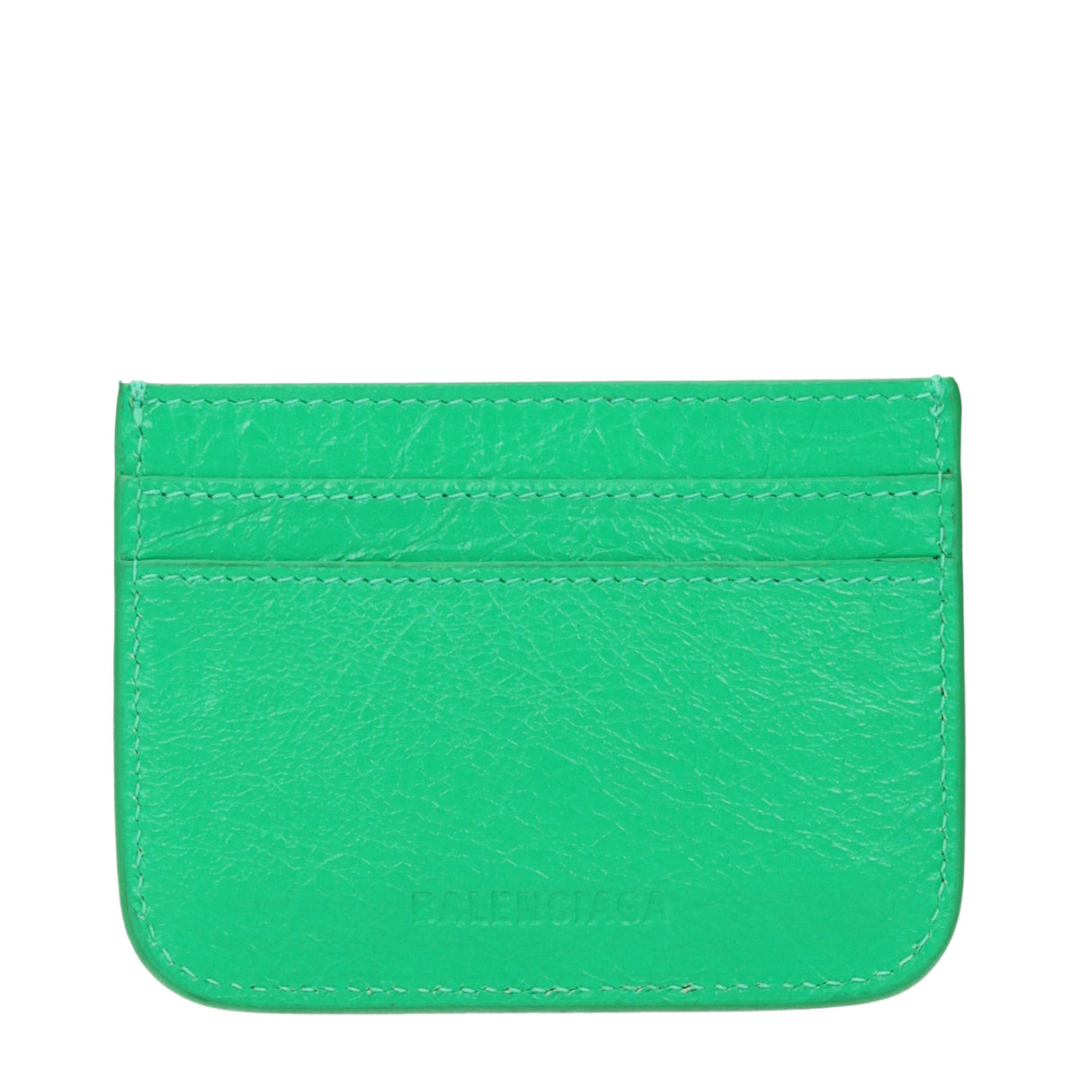 Balenciaga Document Holders Women Leather Green/Bright Green