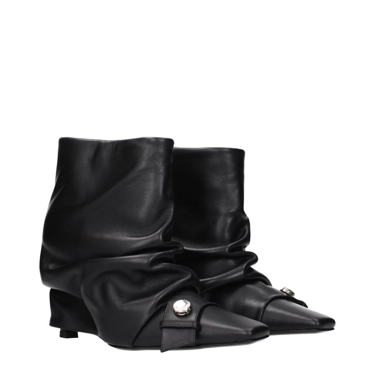 The Attico Ankle Boots Women Leather Black