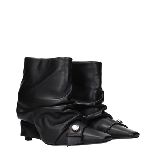 The Attico Ankle Boots Women Leather Black