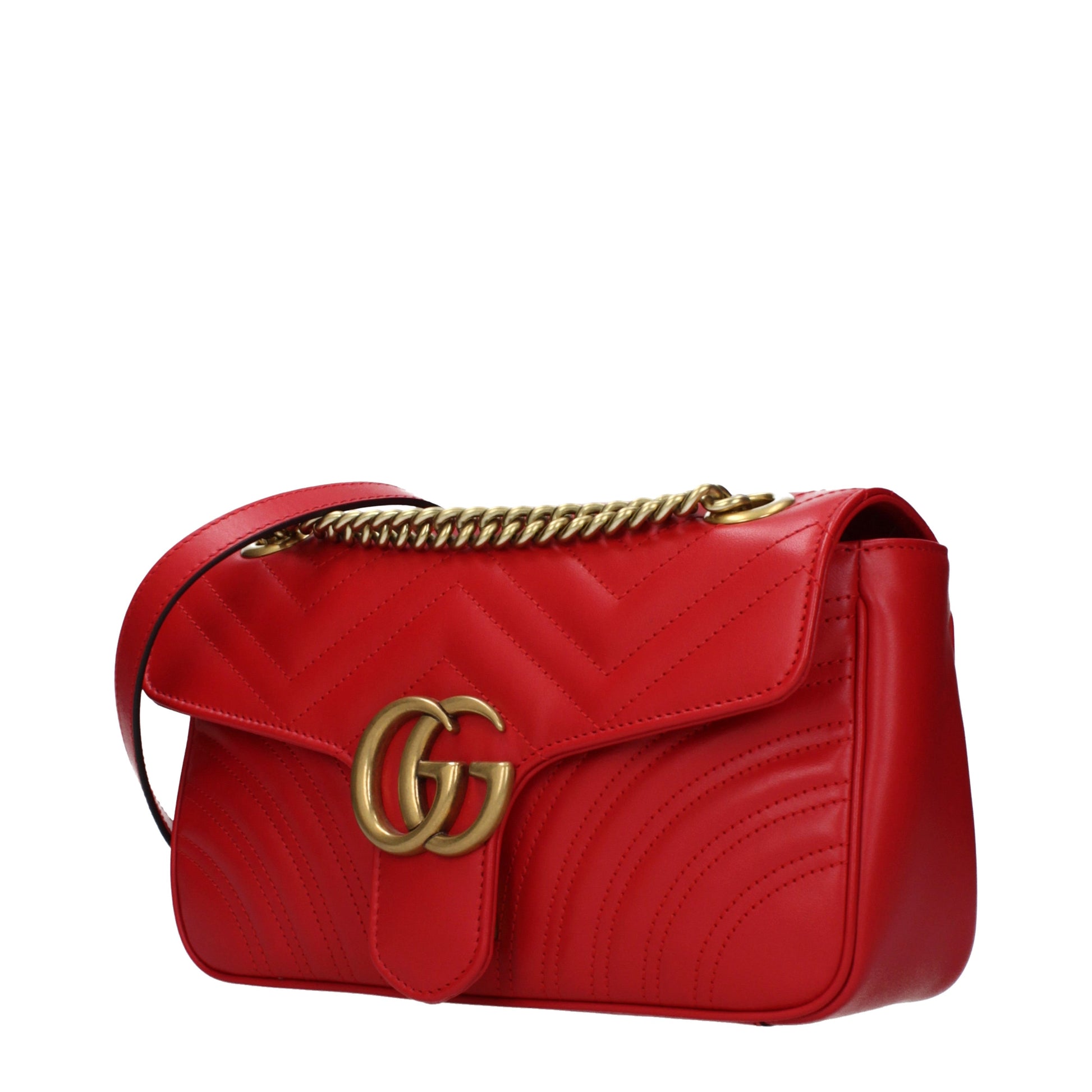 Gucci Crossbody Bags Women Leather Red