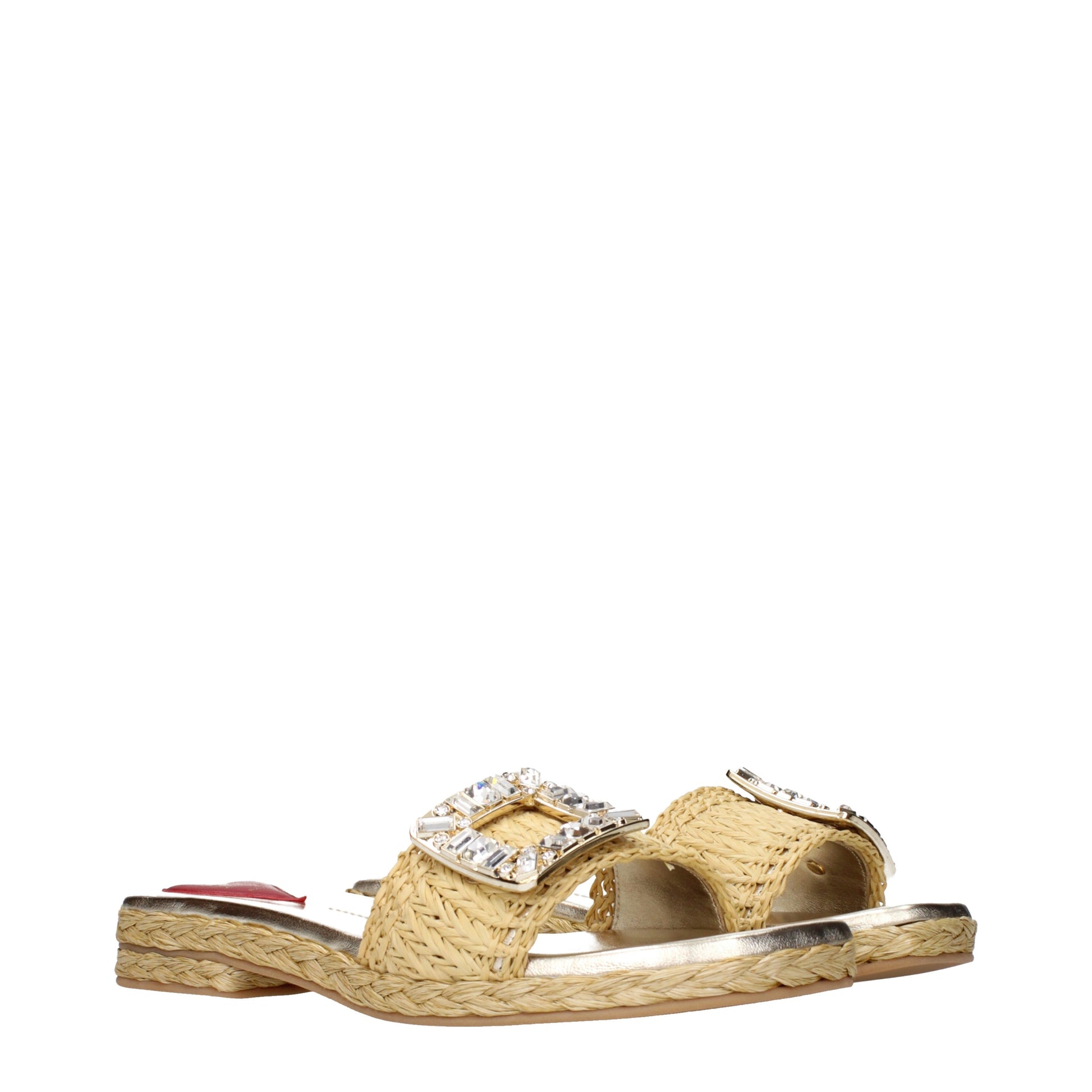 Roger Vivier Slippers and Clogs Women Raffia Beige