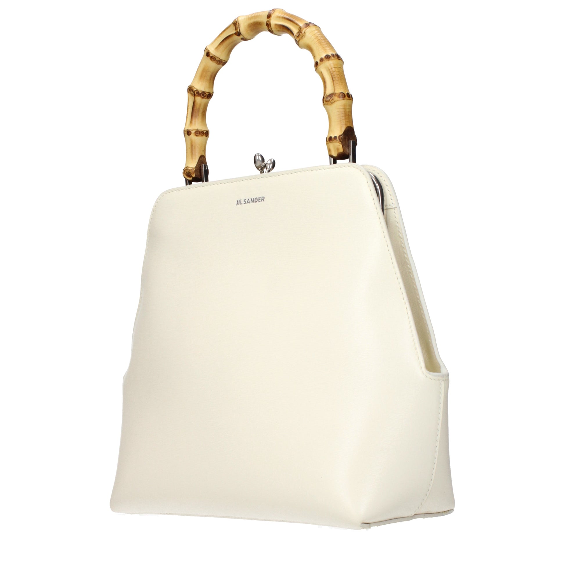 Jil Sander Handbags Women Leather Beige/Eggshell