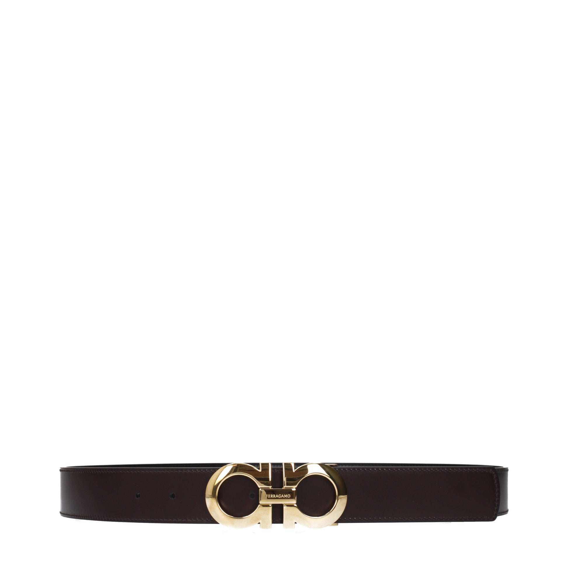 Salvatore Ferragamo Belts Men Leather Black/Hickory