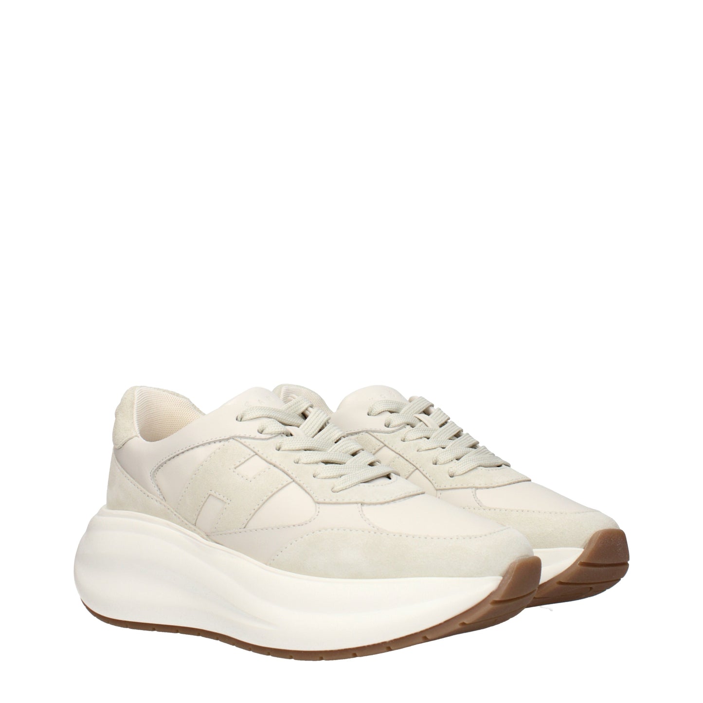 Hogan Sneakers Women Leather Beige/Ivory