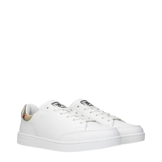 Burberry Sneakers Women Leather White/Sand