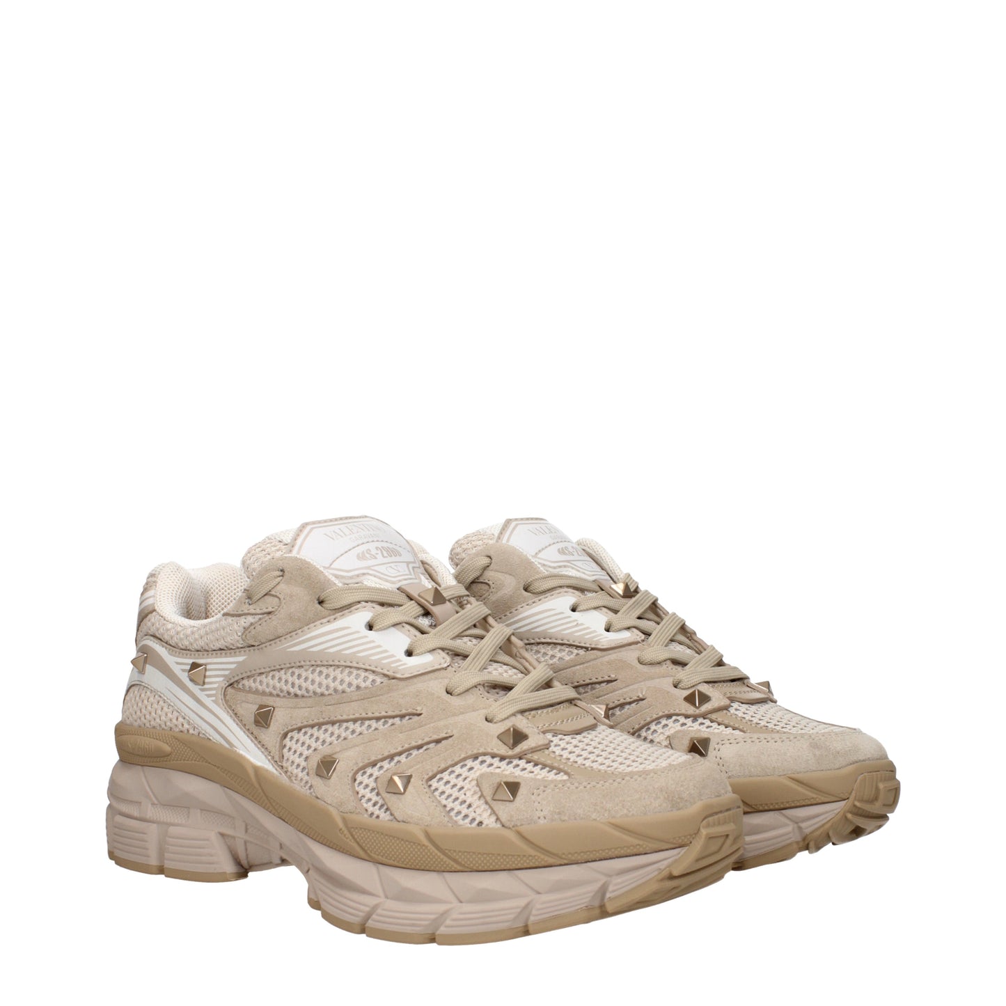 Valentino Garavani Men's Sneakers in Fabric  Beige/Mousse