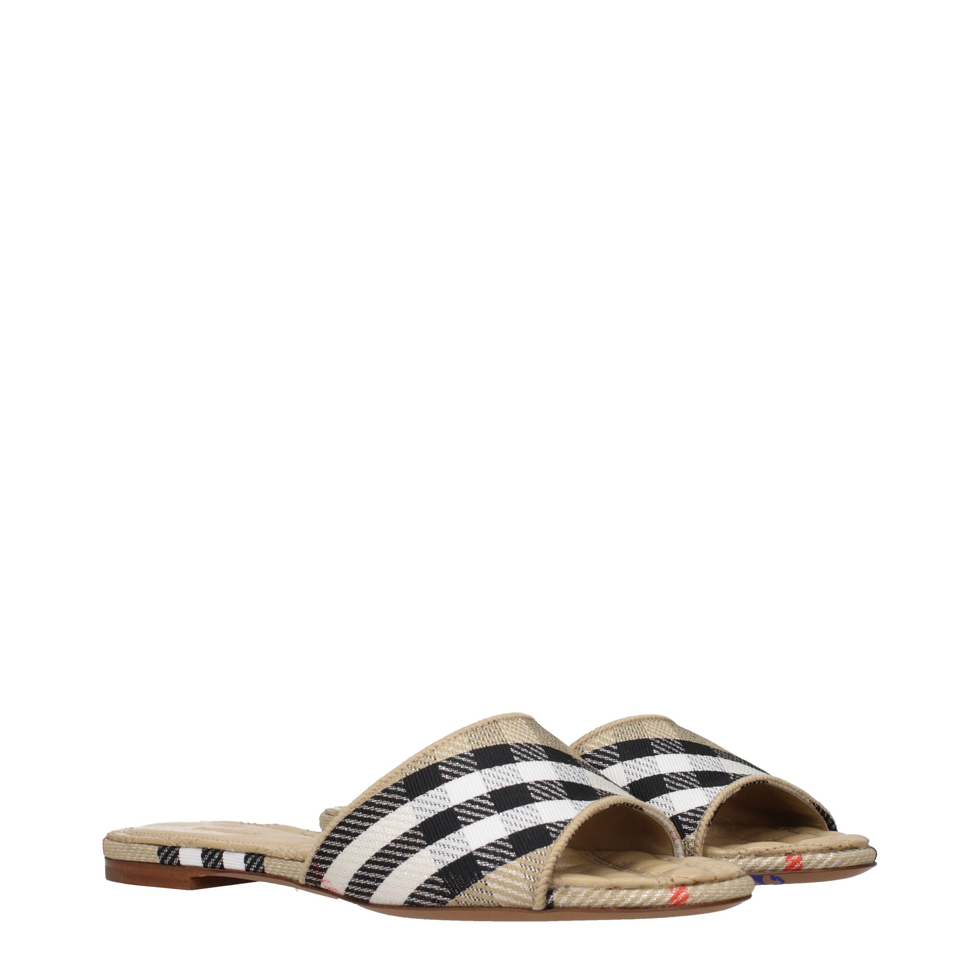 Burberry Slippers and Clogs Women Fabric  Beige/Sand