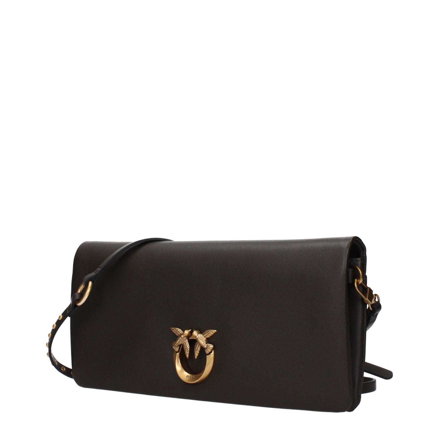 Pinko Clutches Women Leather Green/Mud