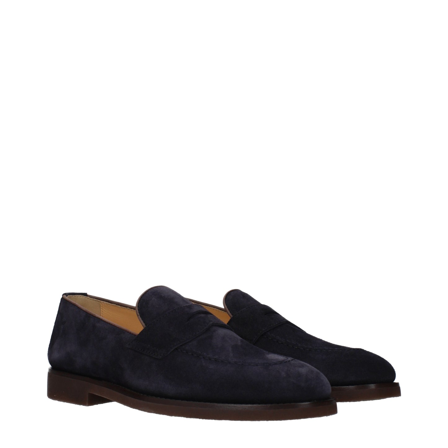 Brunello Cucinelli Loafers Men Suede Blue
